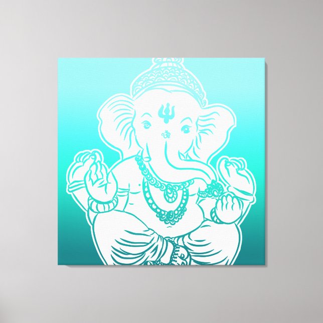 3FT x 3FT GANESH WALL GRAPHIC ART Canvas Print (Front)
