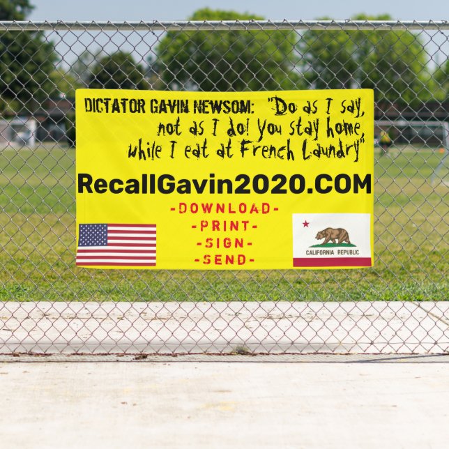 3ft x 5ft recallgavin2020 banner (Insitu)