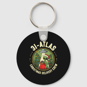 3i_atlas Christmas Delivery Crew Alien Santa Space Keychain