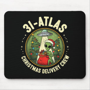 3i_atlas Christmas Delivery Crew Alien Santa Space Mouse Pad