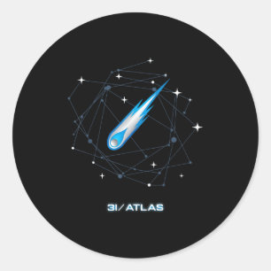 3i Atlas Interstellar Comet 2025 Space Astronomy Classic Round Sticker