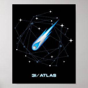 3i Atlas Interstellar Comet 2025 Space Astronomy  Poster