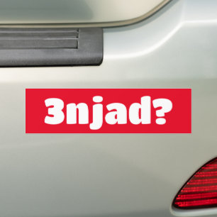 3njad For Real In Arabic Funny Arabic Phrase Bumper Sticker