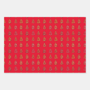 3pc. Eclectic Tree Wrapping Paper