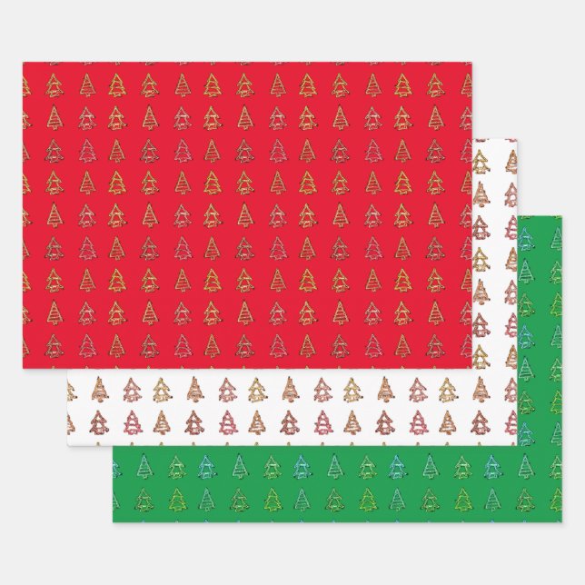 3pc. Eclectic Tree Wrapping Paper (Set)