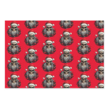 3pc Santa Skull Wrapping Sheets