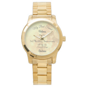 3rd Anniversary Wife personalised  Watch