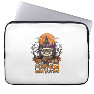 3rd Annual Pumpkin Beer Tasting Halloween Haunted  Laptop Sleeve