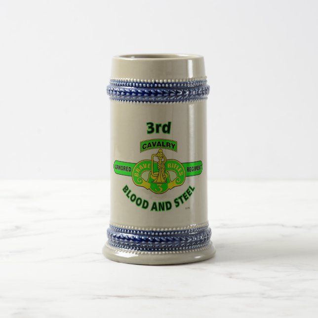 3RD ARMORED CAVALRY REGIMENT "BRAVE RIFLES" BEER STEIN (Center)