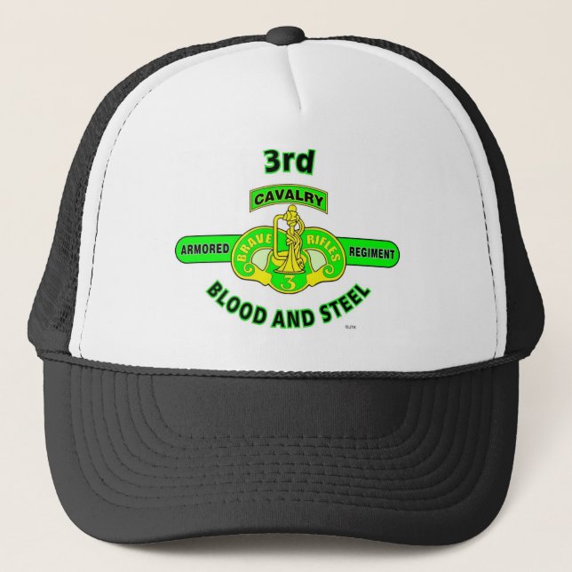 3RD ARMORED CAVALRY REGIMENT "BRAVE RIFLES" TRUCKER HAT (Front)