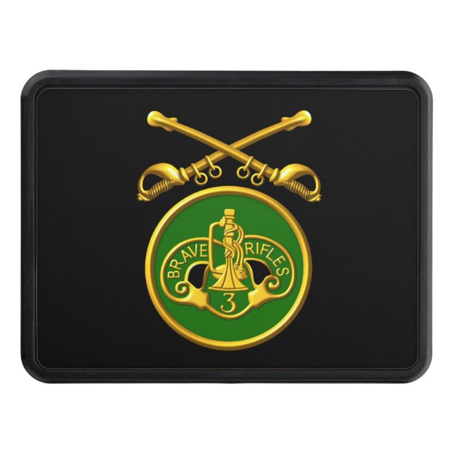 3rd Armoured Cav Regiment “Brave Rifles” Sabre Hit Trailer Hitch Cover (Front)