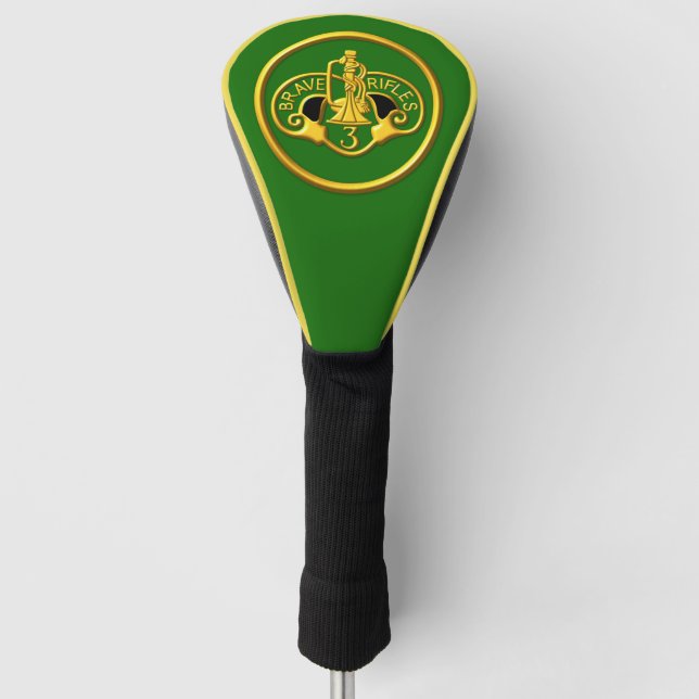3rd Armoured Cavalry Regiment “Brave Rifles”  Golf Head Cover (Front)