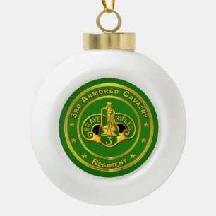 3rd Armoured Cavalry Regiment Ceramic Ball Christmas Ornament
