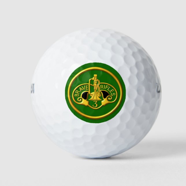 3rd Armoured Cavalry Regiment  Golf Balls (Front)
