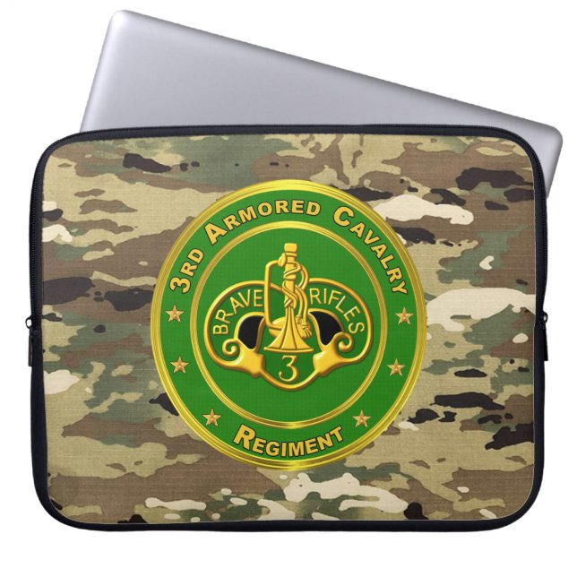 3rd Armoured Cavalry Regiment Laptop Sleeve (Front)