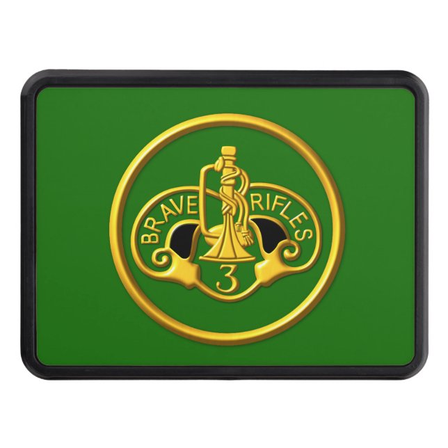 3rd Armoured Cavalry Regiment Patch Trailer Hitch Cover (Front)