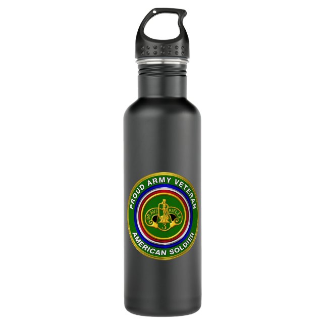 3rd Armoured Cavalry Regiment Veteran 710 Ml Water Bottle (Front)