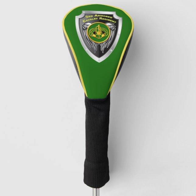 3rd Armoured Cavalry Regiment Veteran Shield Golf Head Cover (Front)