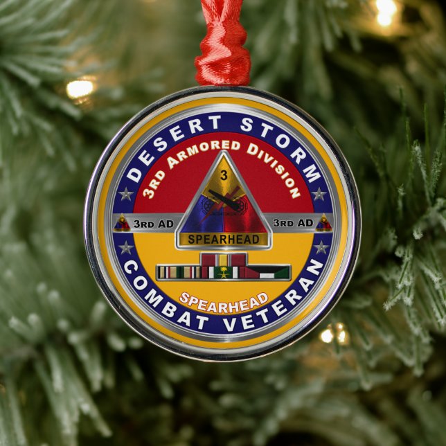 3rd Armoured Division Desert Storm Veteran Metal Ornament (Tree)