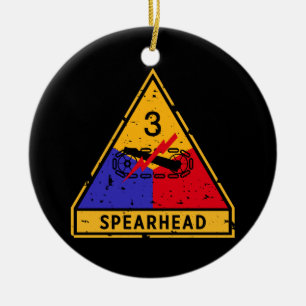 3rd Armoured Division - US Military "Grunge" Ceramic Ornament