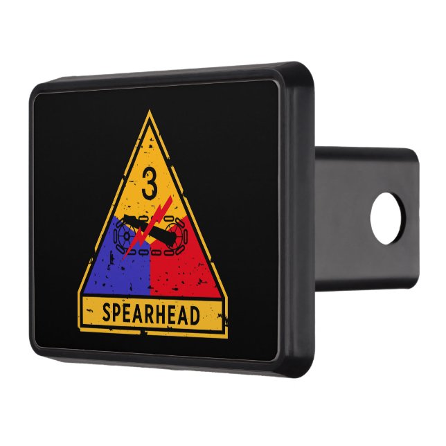 3rd Armoured Division - US Military "Grunge" Trailer Hitch Cover (Left)
