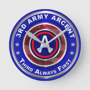 3rd Army ARCENT Keepsake Round Clock