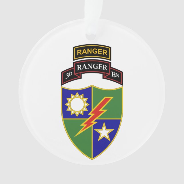 3rd Battalion - 75th Ranger w/Tab Ornament (Front)