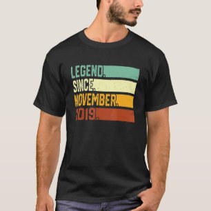 3rd Birthday 3 Year Old Legend Since November 201 T-Shirt