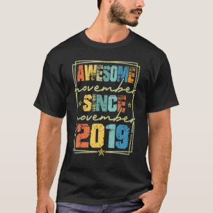 3rd Birthday 3 Years Old Awesome Since November 2 T-Shirt
