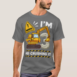 3rd Birthday 3 Years Old Construction Truck Digger T-Shirt