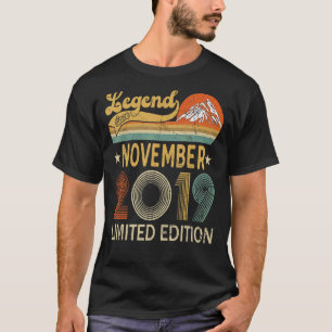 3rd Birthday Awesome Since November 2019 3 Years T-Shirt