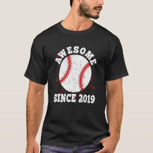 3rd Birthday Baseball Player 3 Years Old Awesome S T-Shirt