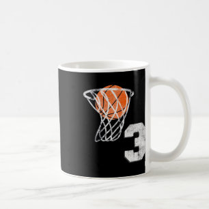 3rd Birthday Basketball Three 3 Years Old Boys Kid Coffee Mug