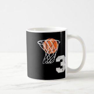 3rd Birthday Basketball Three 3 Years Old Boys Kid Coffee Mug