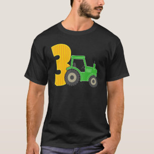 3rd Birthday Boy 3 Year Old Farm Truck Tractor Par T-Shirt