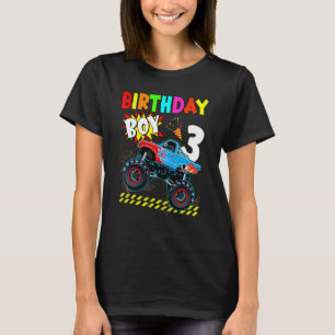 3rd Birthday Boy Blaze 3 Year Old Monster Truck Bd T-Shirt