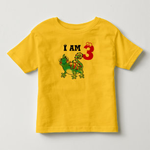 3rd birthday boy gift (funny lizard) toddler t-shirt