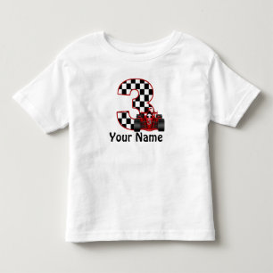 3rd Birthday Boy Personalized Race Car Shirt