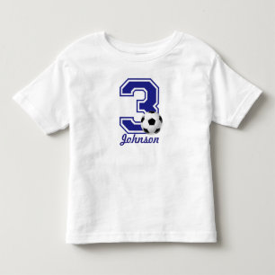3rd Birthday boy soccer,football personalized Toddler T-shirt