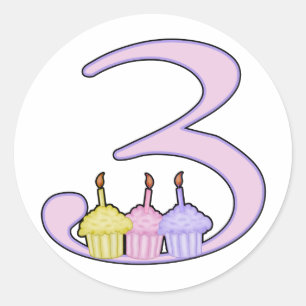 3rd Birthday Classic Round Sticker