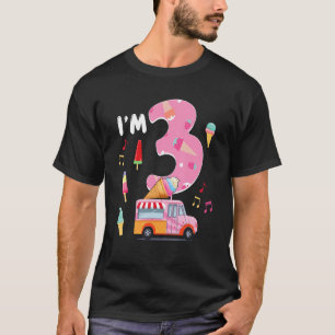 3rd Birthday Crew Ice Cream Truck I'm 3 Years Old  T-Shirt