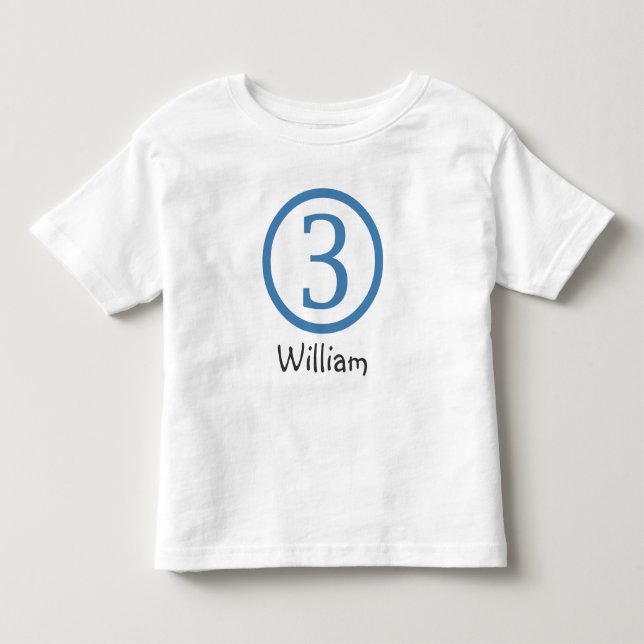 3rd Birthday Customizable T-Shirt Boy (Front)
