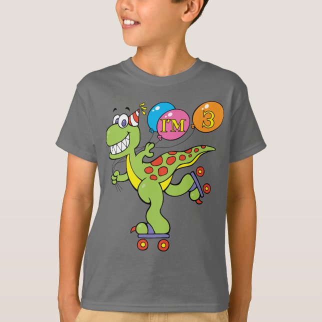 3rd Birthday Dinosaur T-Shirt (Front)