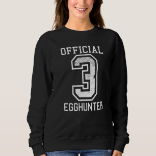 3rd Birthday Easter Day Egg Hunter Bday Boys Girls Sweatshirt
