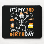 3rd birthday kids funny skeleton 3rd boo day mouse pad<br><div class="desc">3rd birthday kids funny skeleton 3rd boo day halloween boys</div>