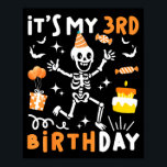 3rd birthday kids funny skeleton 3rd boo day poster<br><div class="desc">3rd birthday kids funny skeleton 3rd boo day halloween boys  | Poster .Poster This product highlights visual simplicity. This product emphasizes simplicity and balance.</div>