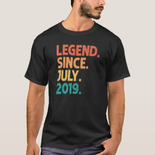 3rd Birthday Legend Since July 2019 3 Years Old Vi T-Shirt