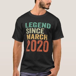 3Rd Birthday Legend Since March 2020 Girls Boys T-Shirt