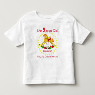 3rd Birthday Party Rocking Horse Toddler T-shirt