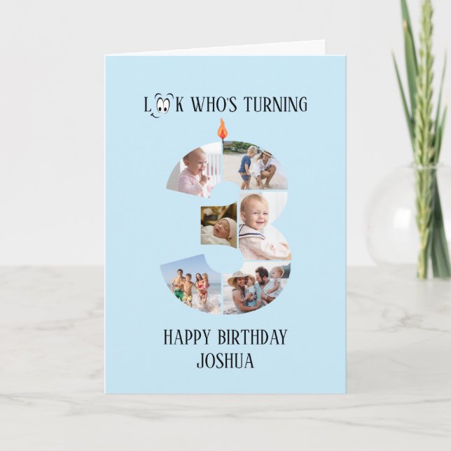 3rd Birthday Photo Card (Front)